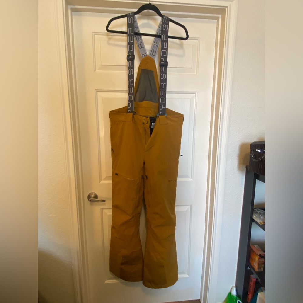 Spyder Mens Large GoreTEX Dare Snowpant bib with removable suspenders